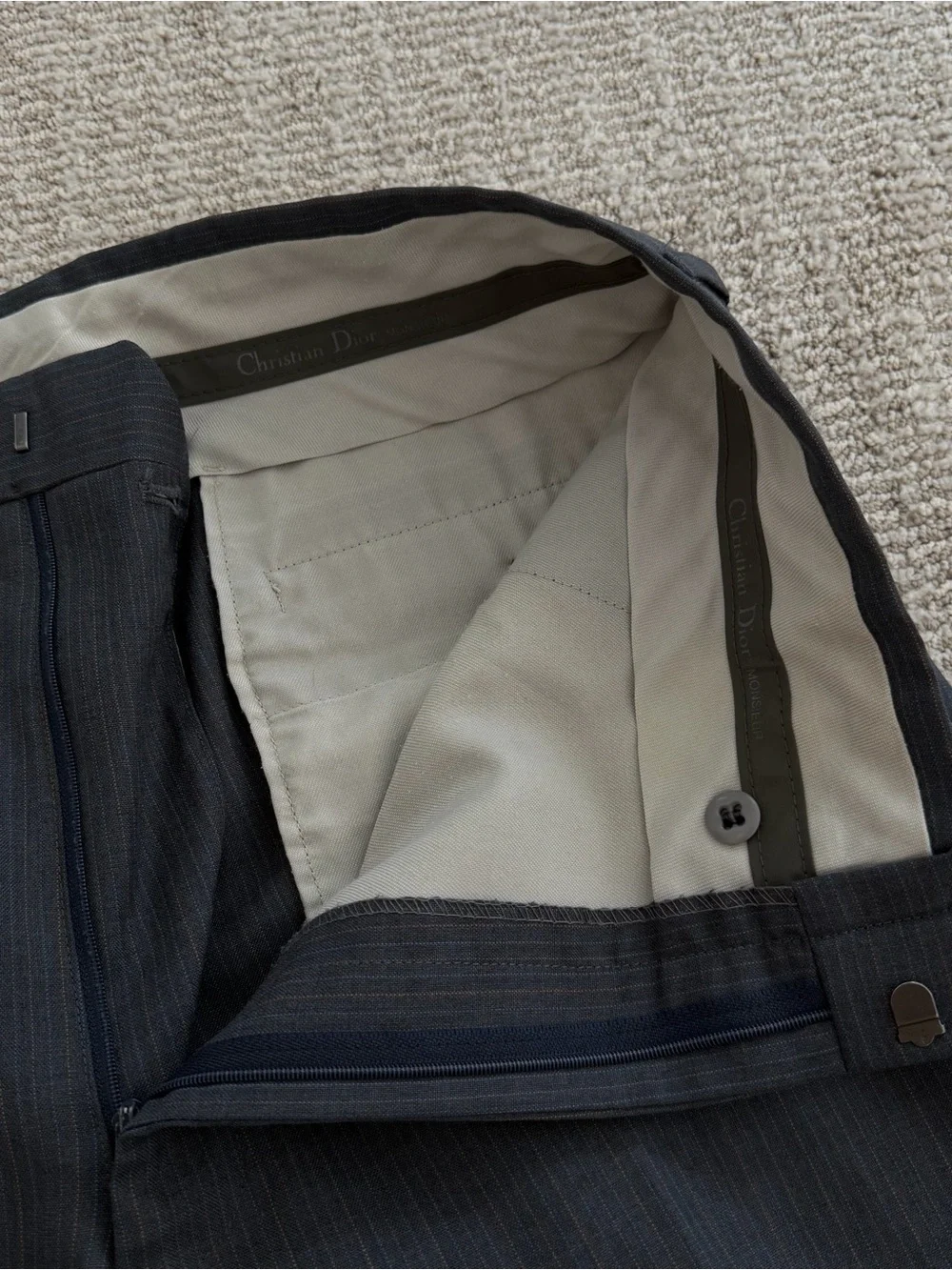 vintage Christian Dior menswear pinstripe wool trouser - 36W × 30L